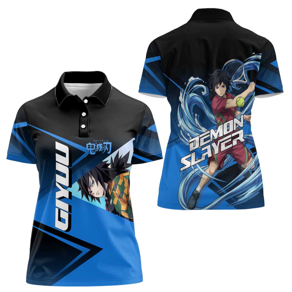 Giyuu Tomioka Water Serve Women Polo Shirt Sporty Anime Mashup Style