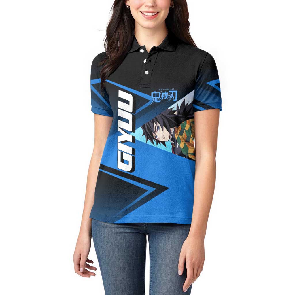 Giyuu Tomioka Water Serve Women Polo Shirt Sporty Anime Mashup Style