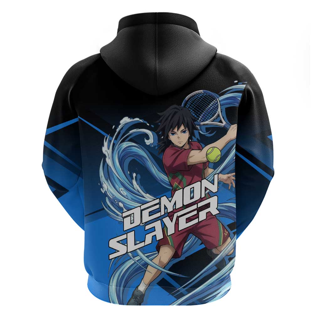 Giyuu Tomioka Water Serve Zip Hoodie Sporty Anime Mashup Style