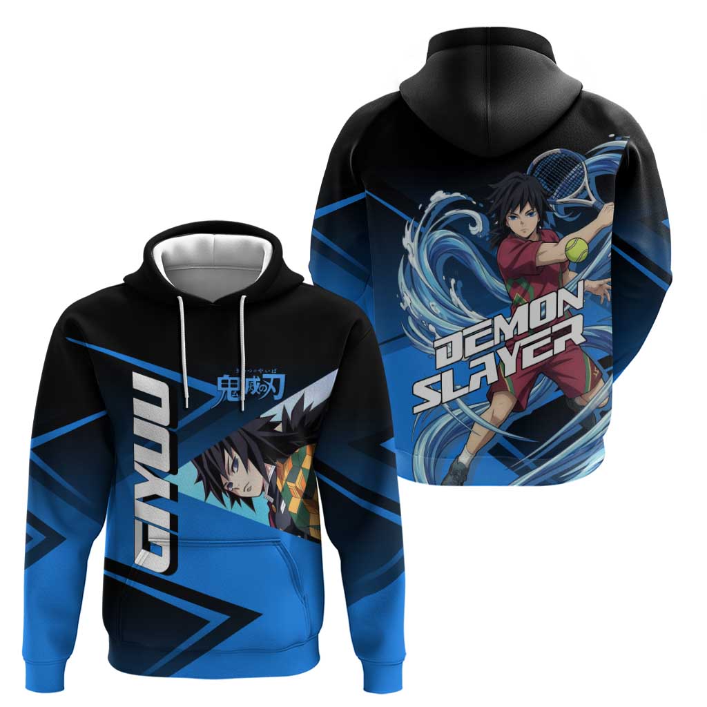 Giyuu Tomioka Water Serve Zip Hoodie Sporty Anime Mashup Style