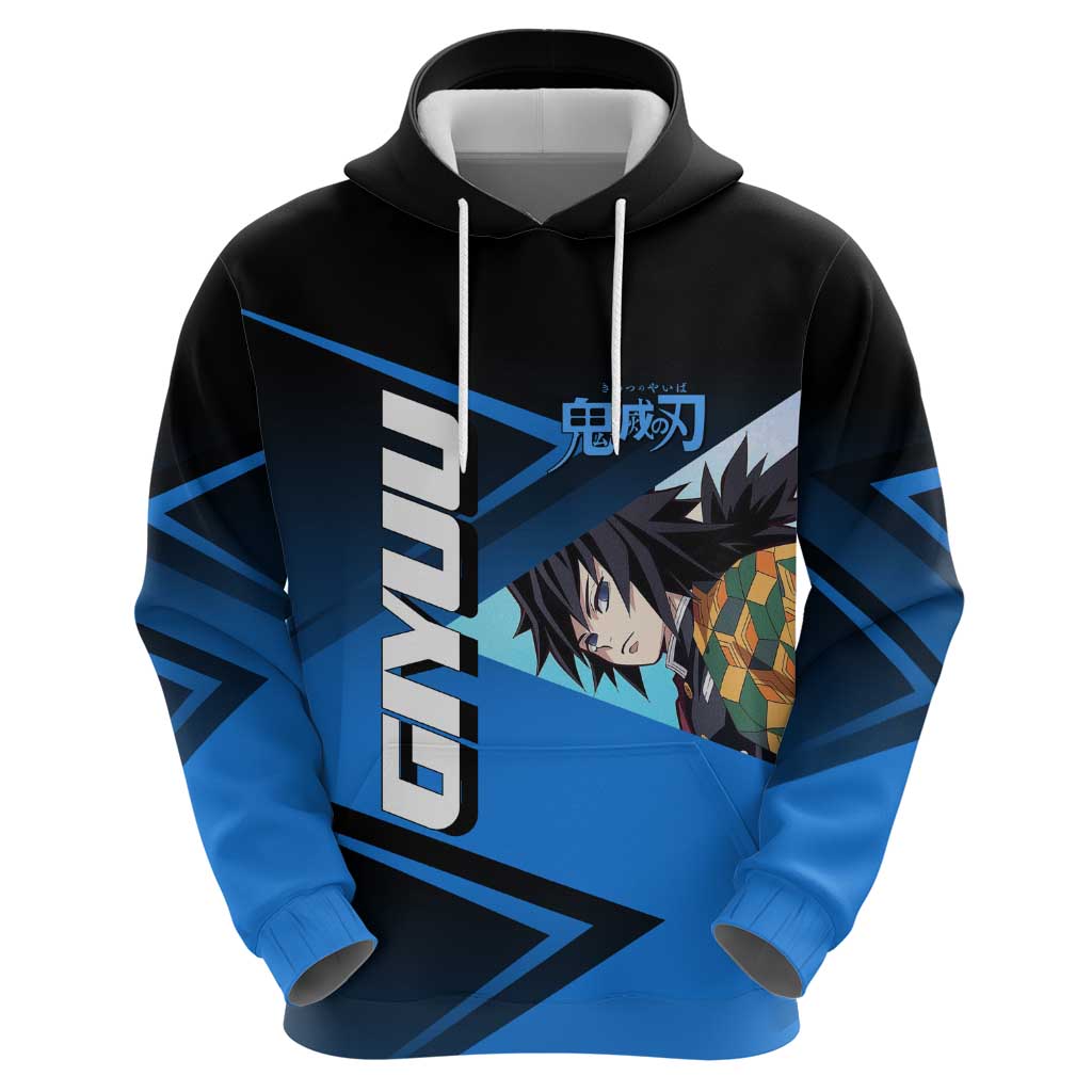 Giyuu Tomioka Water Serve Zip Hoodie Sporty Anime Mashup Style