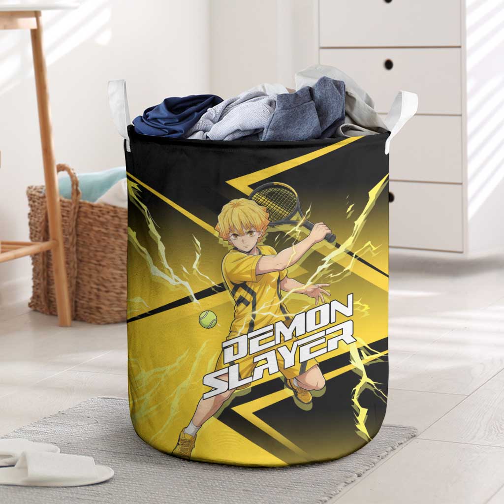 Zenitsu Agatsuma Thunder Smash Laundry Basket Sporty Anime Mashup Style