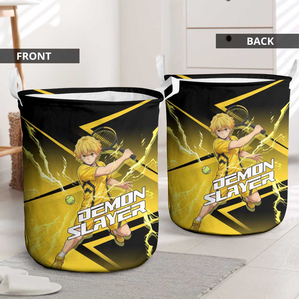 Zenitsu Agatsuma Thunder Smash Laundry Basket Sporty Anime Mashup Style