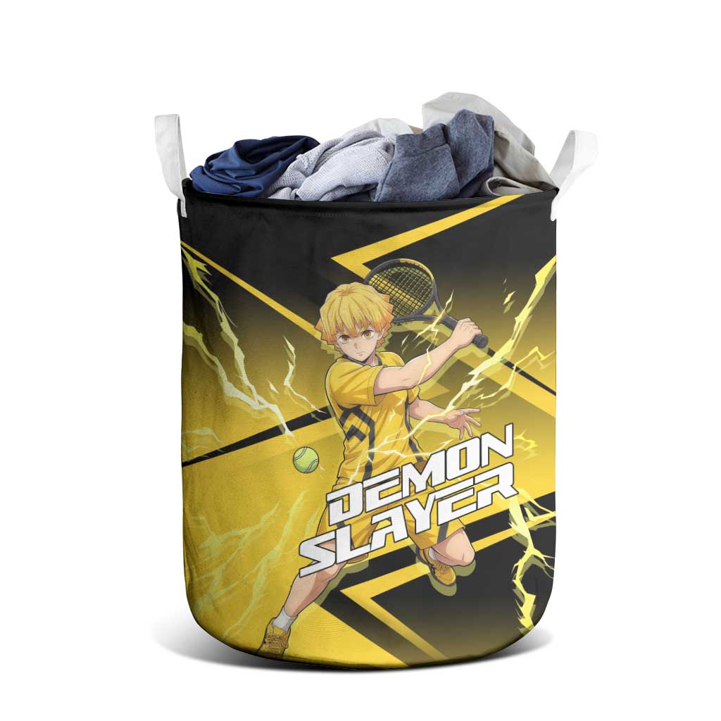 Zenitsu Agatsuma Thunder Smash Laundry Basket Sporty Anime Mashup Style