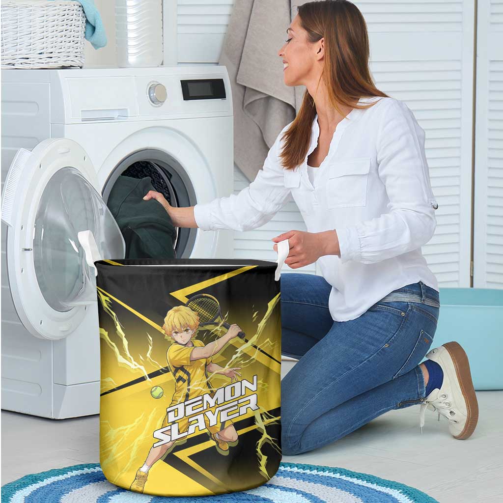 Zenitsu Agatsuma Thunder Smash Laundry Basket Sporty Anime Mashup Style