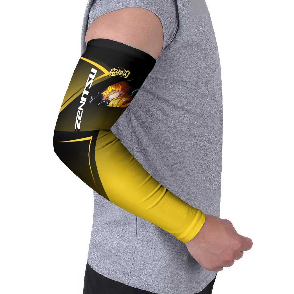 Zenitsu Agatsuma Thunder Smash Arm Sleeves Sporty Anime Mashup Style