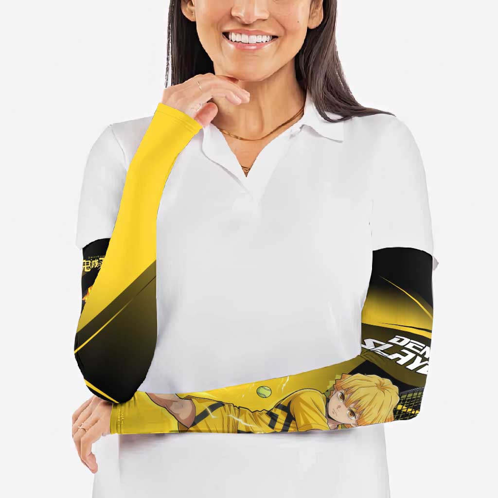 Zenitsu Agatsuma Thunder Smash Arm Sleeves Sporty Anime Mashup Style