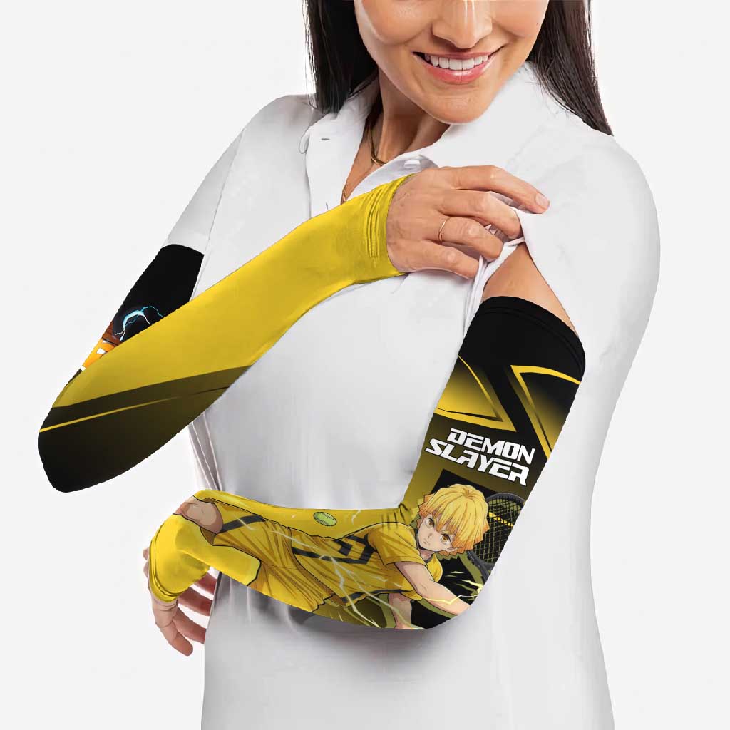 Zenitsu Agatsuma Thunder Smash Arm Sleeves Sporty Anime Mashup Style