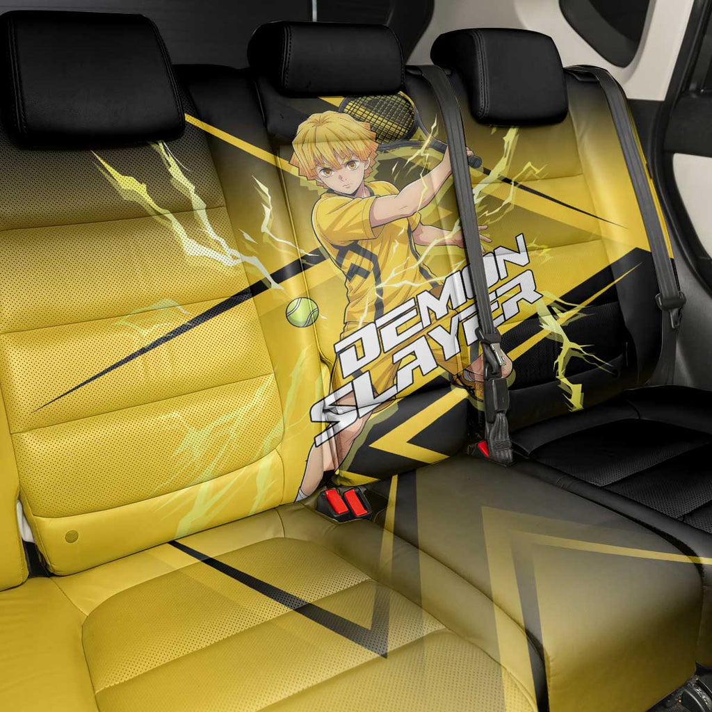 Zenitsu Agatsuma Thunder Smash Back Car Seat Cover Sporty Anime Mashup Style