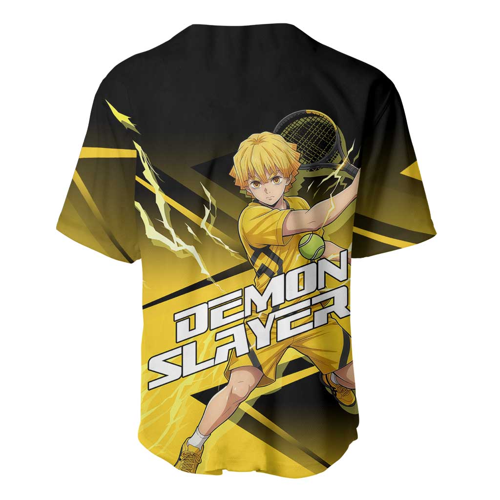 Zenitsu Agatsuma Thunder Smash Baseball Jersey Sporty Anime Mashup Style