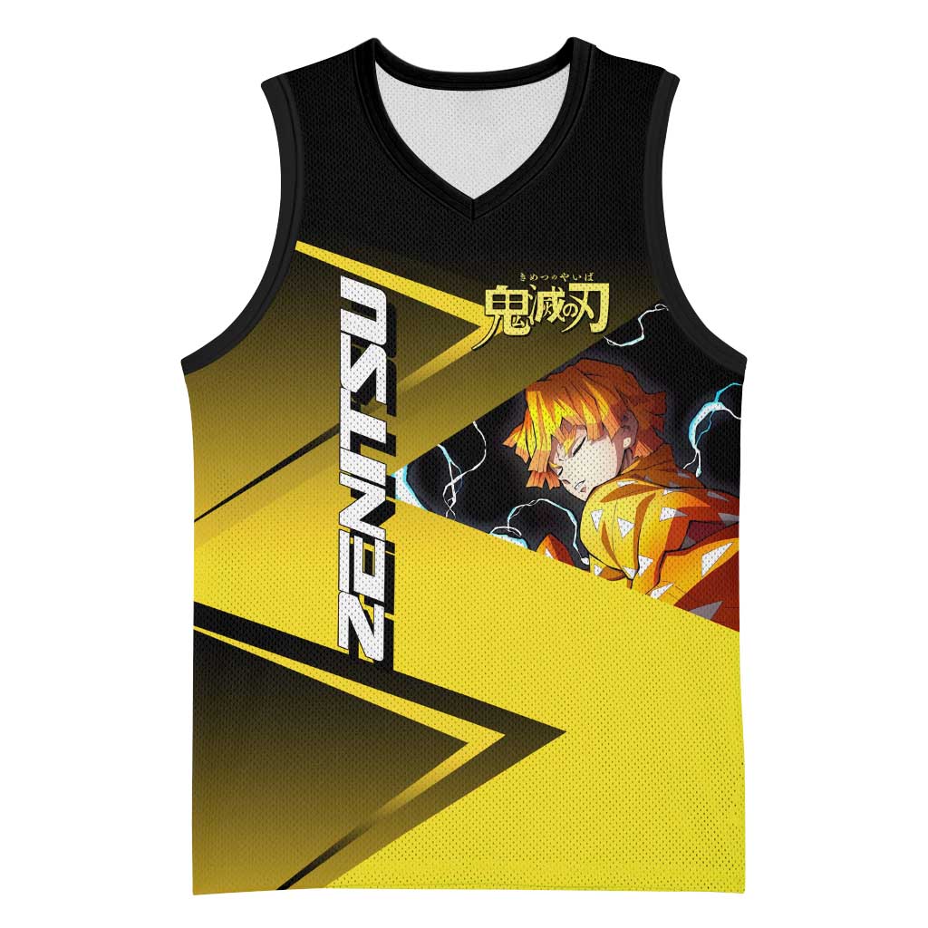 Zenitsu Agatsuma Thunder Smash Basketball Jersey Sporty Anime Mashup Style
