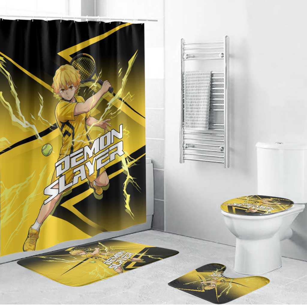 Zenitsu Agatsuma Thunder Smash Bathroom Set Sporty Anime Mashup Style