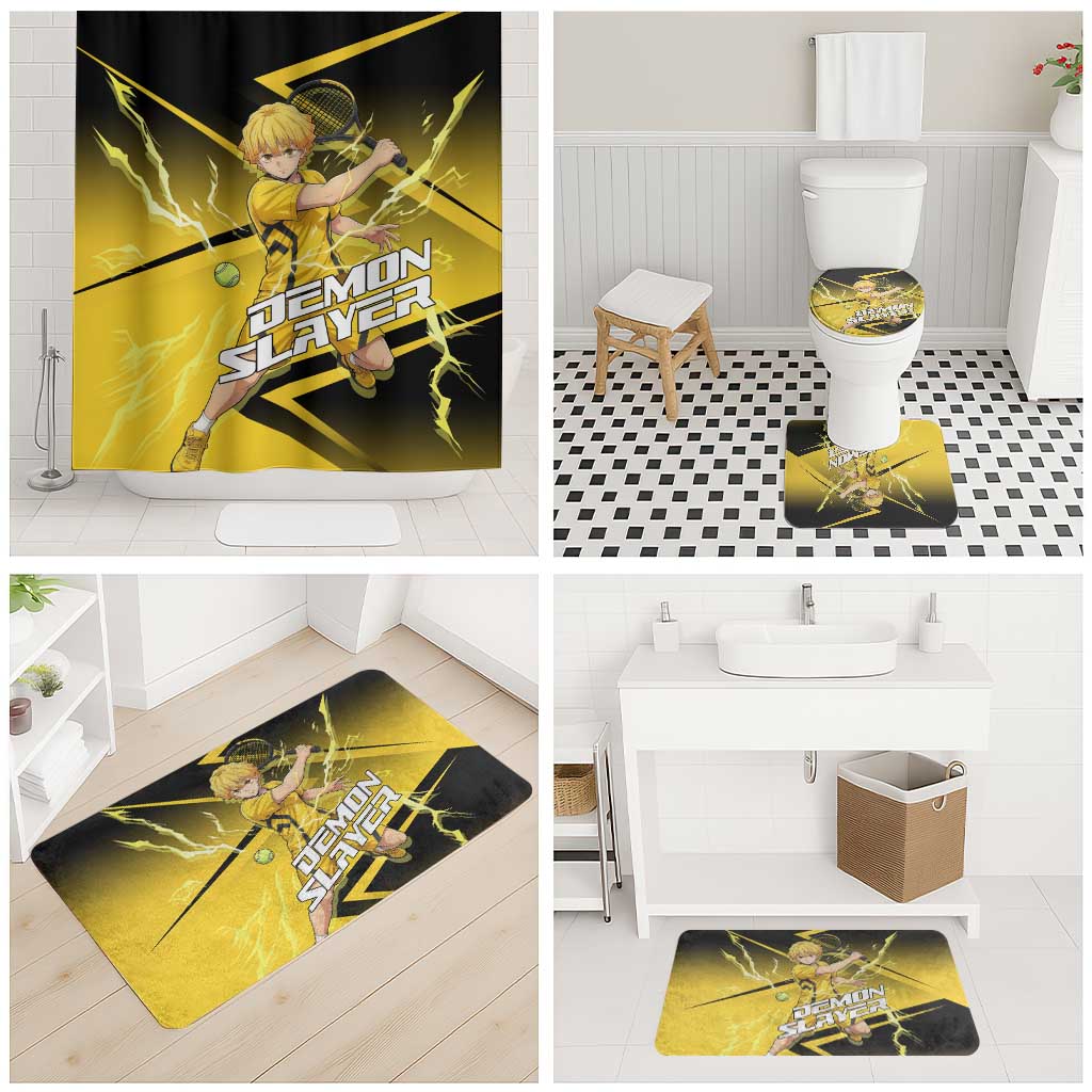 Zenitsu Agatsuma Thunder Smash Bathroom Set Sporty Anime Mashup Style