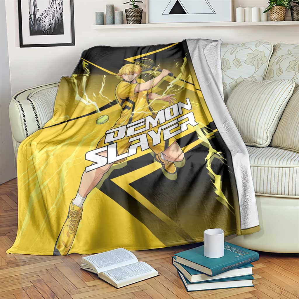 Zenitsu Agatsuma Thunder Smash Blanket Sporty Anime Mashup Style