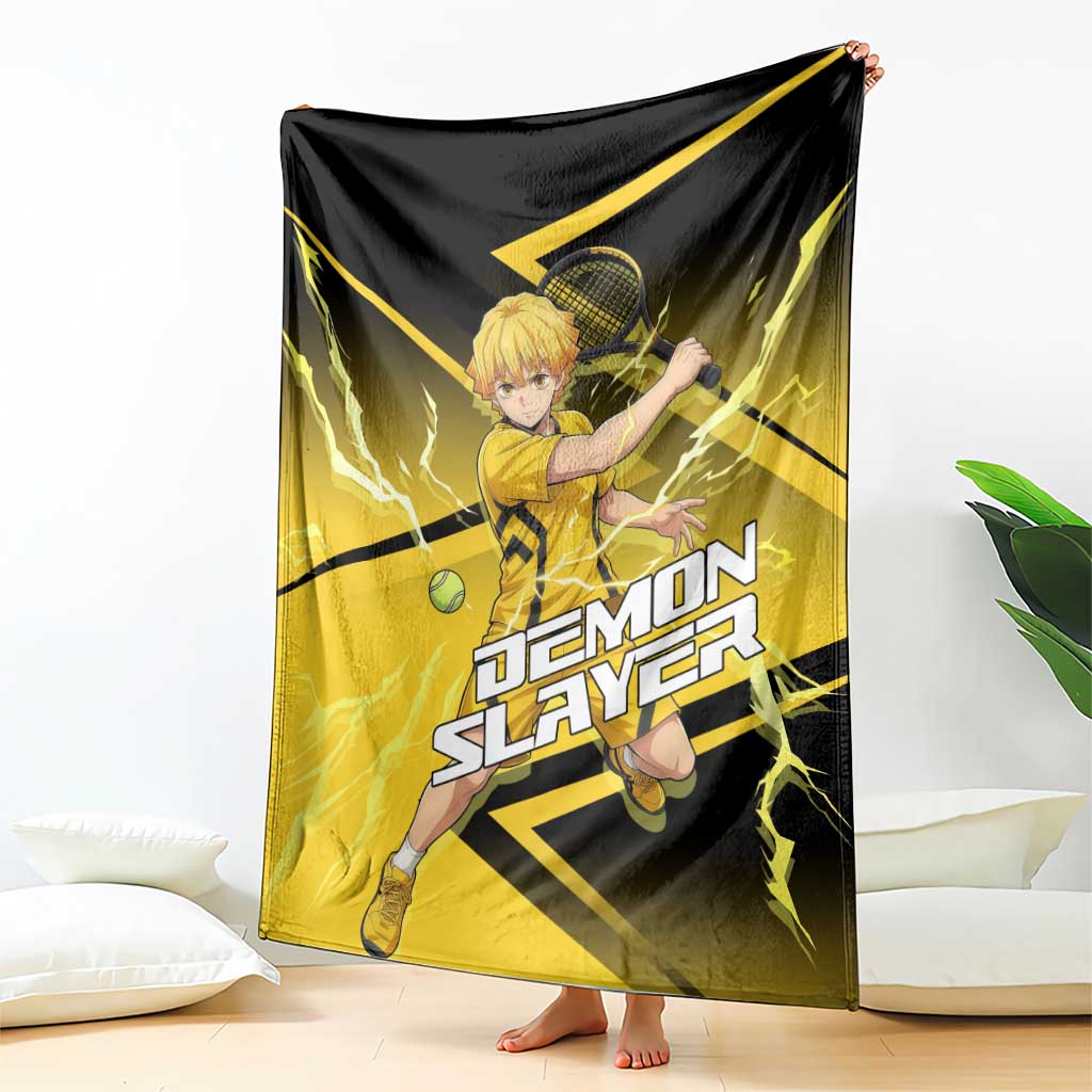 Zenitsu Agatsuma Thunder Smash Blanket Sporty Anime Mashup Style