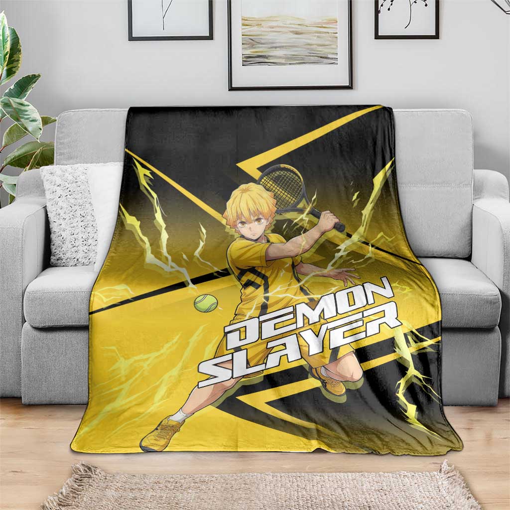 Zenitsu Agatsuma Thunder Smash Blanket Sporty Anime Mashup Style