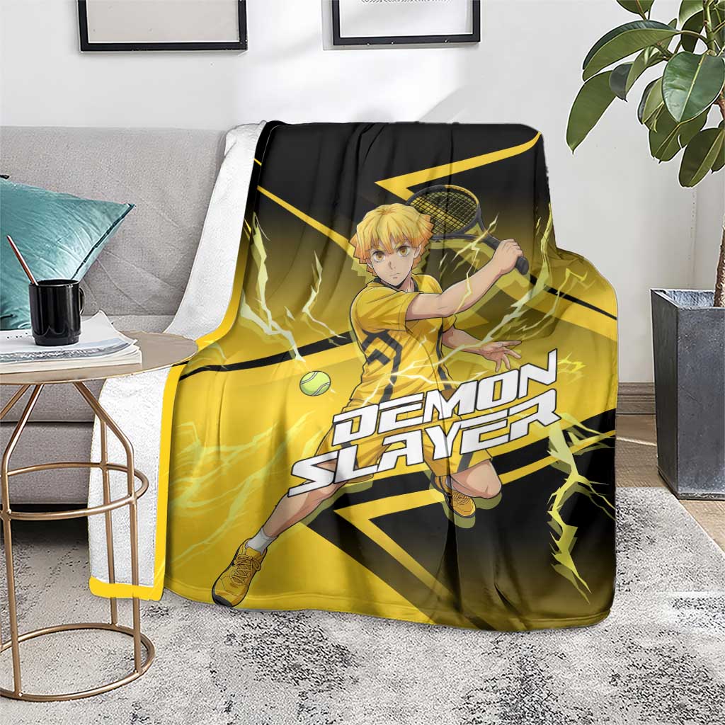 Zenitsu Agatsuma Thunder Smash Blanket Sporty Anime Mashup Style