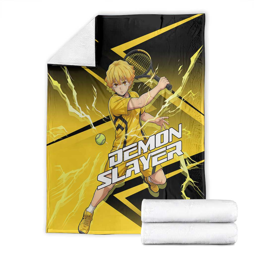 Zenitsu Agatsuma Thunder Smash Blanket Sporty Anime Mashup Style