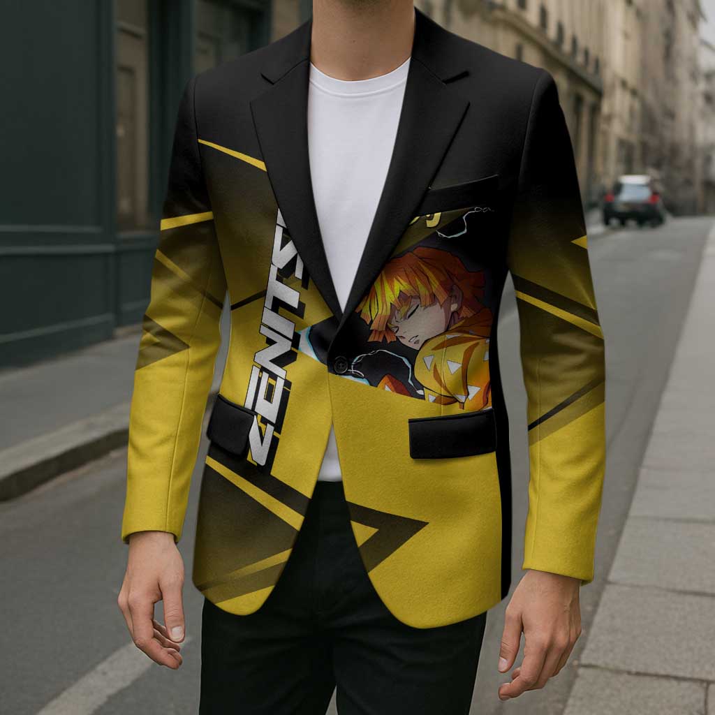 Zenitsu Agatsuma Thunder Smash Blazer Sporty Anime Mashup Style
