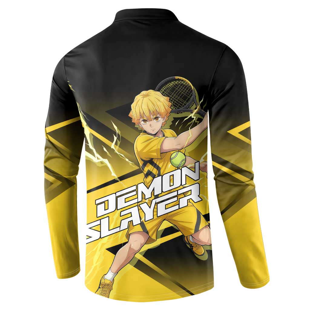 Zenitsu Agatsuma Thunder Smash Button Sweatshirt Sporty Anime Mashup Style