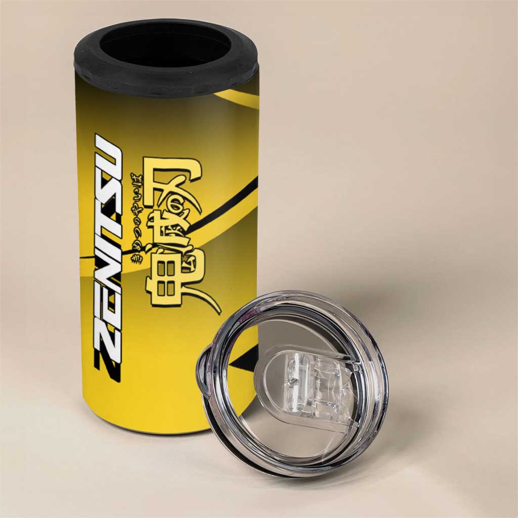 Zenitsu Agatsuma Thunder Smash 4 in 1 Can Cooler Tumbler Sporty Anime Mashup Style