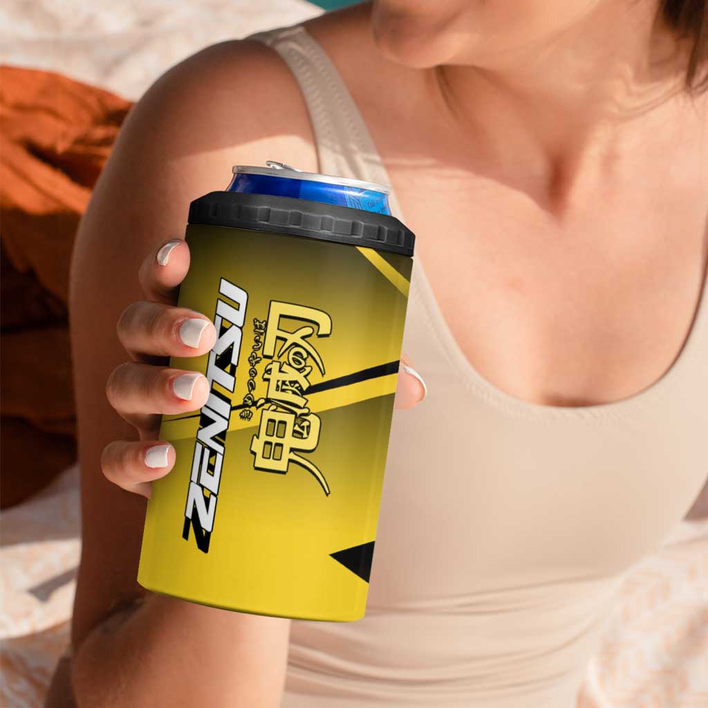 Zenitsu Agatsuma Thunder Smash 4 in 1 Can Cooler Tumbler Sporty Anime Mashup Style