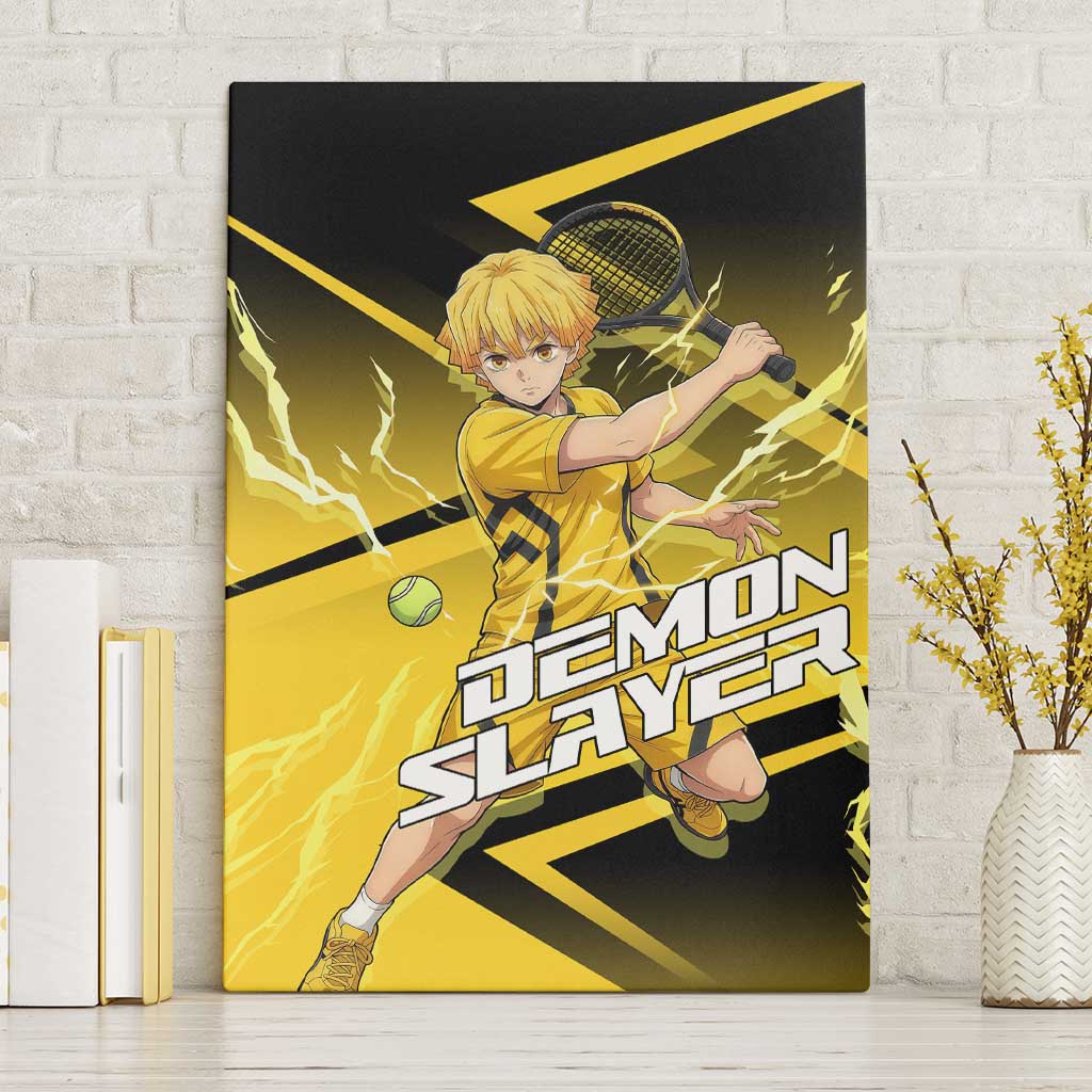 Zenitsu Agatsuma Thunder Smash Canvas Wall Art Sporty Anime Mashup Style
