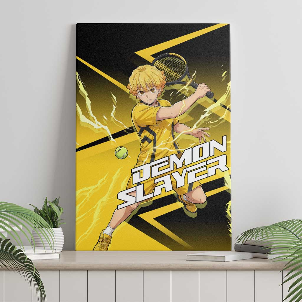 Zenitsu Agatsuma Thunder Smash Canvas Wall Art Sporty Anime Mashup Style