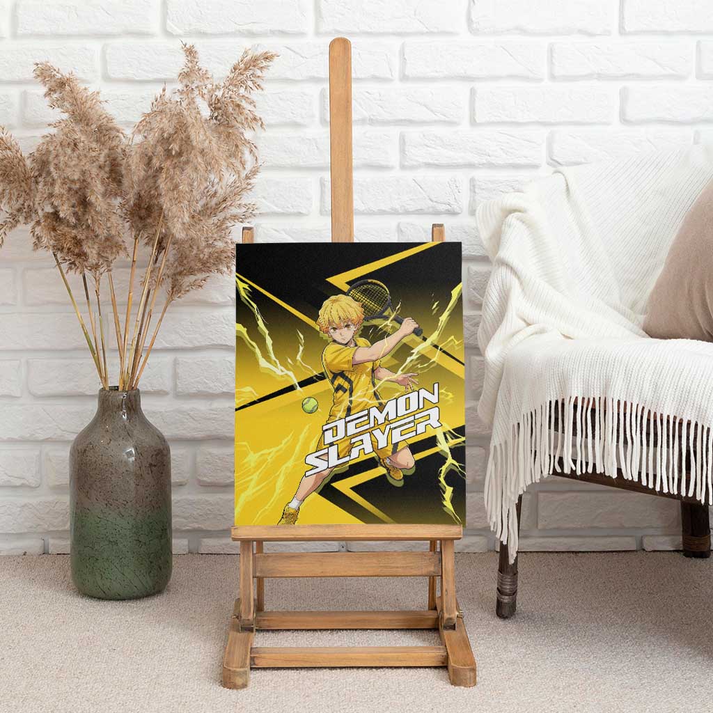 Zenitsu Agatsuma Thunder Smash Canvas Wall Art Sporty Anime Mashup Style