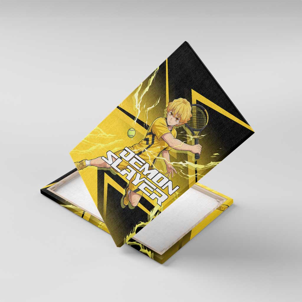 Zenitsu Agatsuma Thunder Smash Canvas Wall Art Sporty Anime Mashup Style