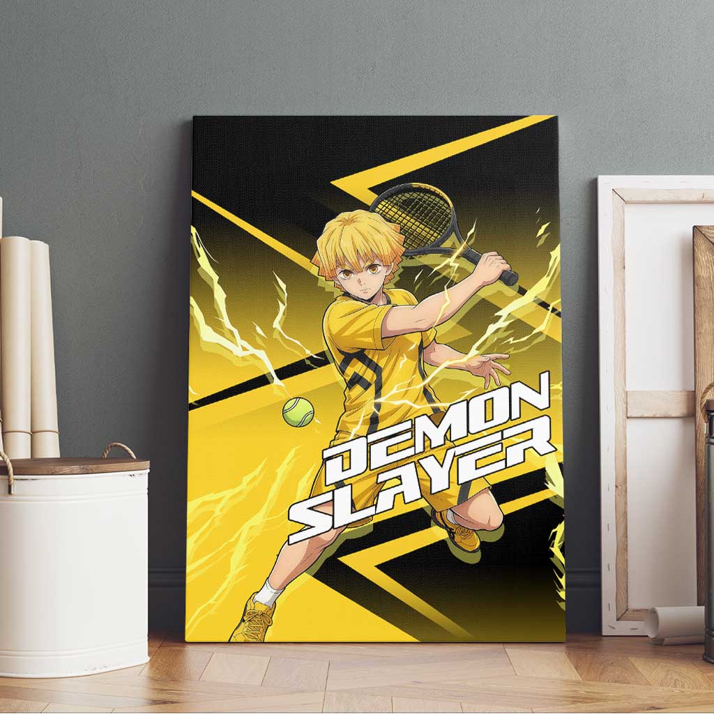 Zenitsu Agatsuma Thunder Smash Canvas Wall Art Sporty Anime Mashup Style