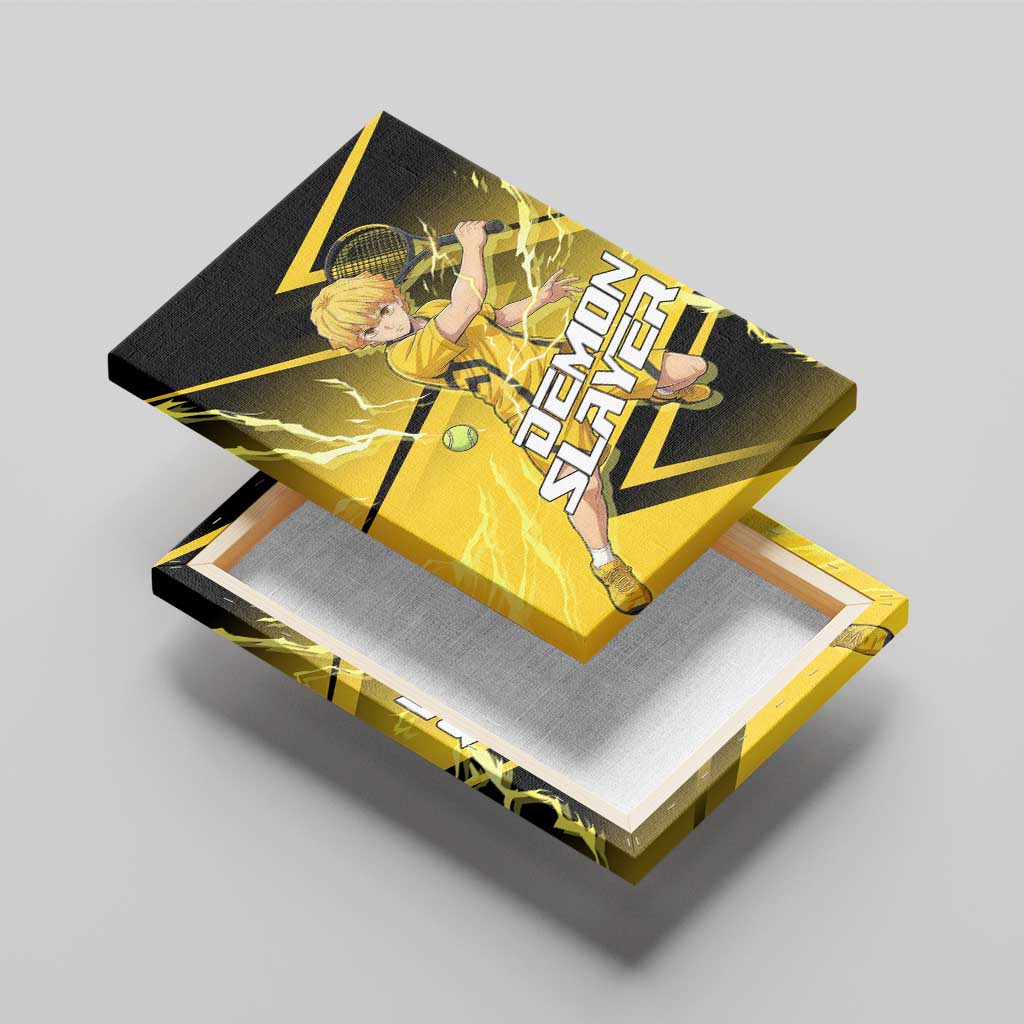 Zenitsu Agatsuma Thunder Smash Canvas Wall Art Sporty Anime Mashup Style