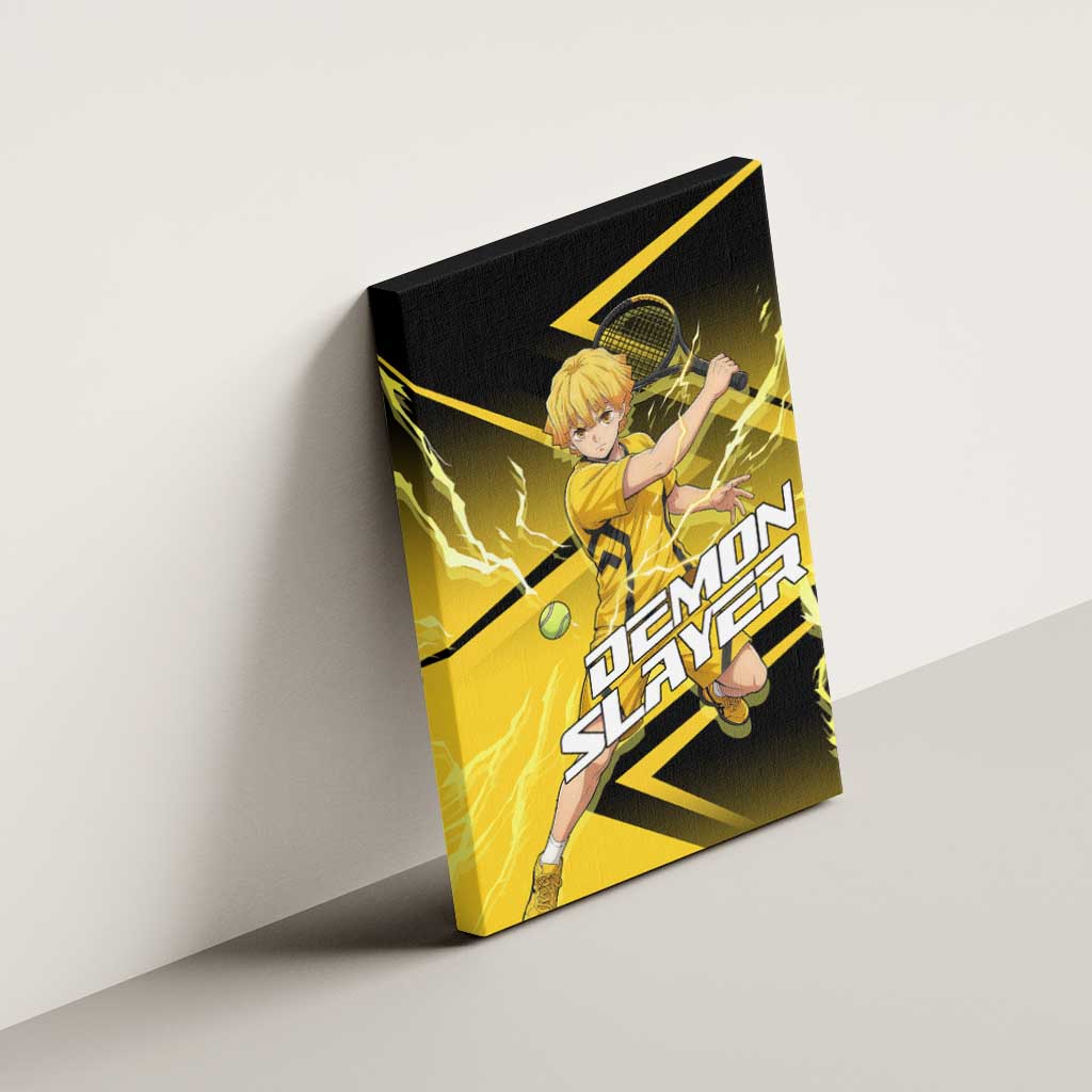 Zenitsu Agatsuma Thunder Smash Canvas Wall Art Sporty Anime Mashup Style