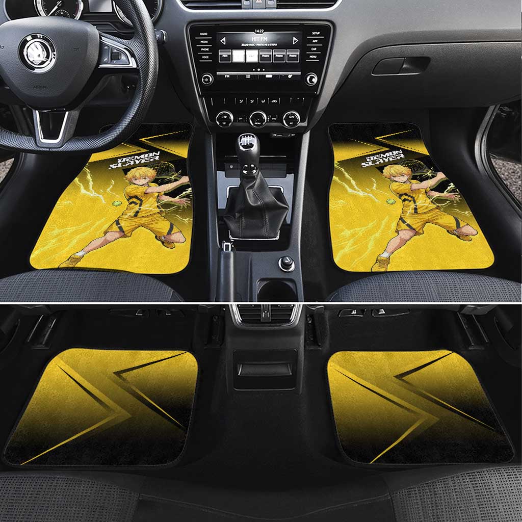 Zenitsu Agatsuma Thunder Smash Car Mats Sporty Anime Mashup Style
