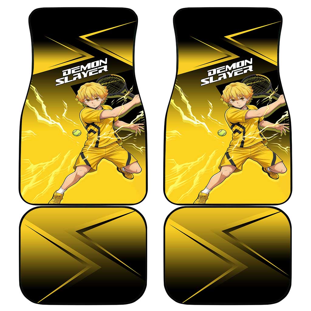 Zenitsu Agatsuma Thunder Smash Car Mats Sporty Anime Mashup Style