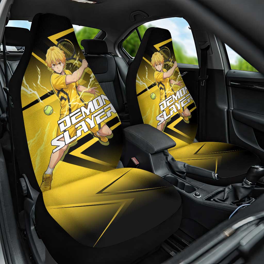 Zenitsu Agatsuma Thunder Smash Car Seat Cover Sporty Anime Mashup Style