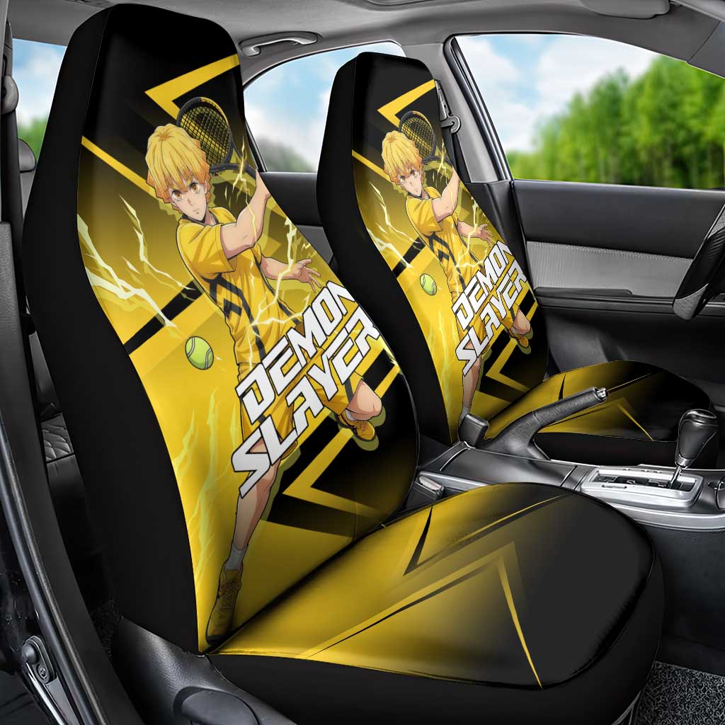 Zenitsu Agatsuma Thunder Smash Car Seat Cover Sporty Anime Mashup Style