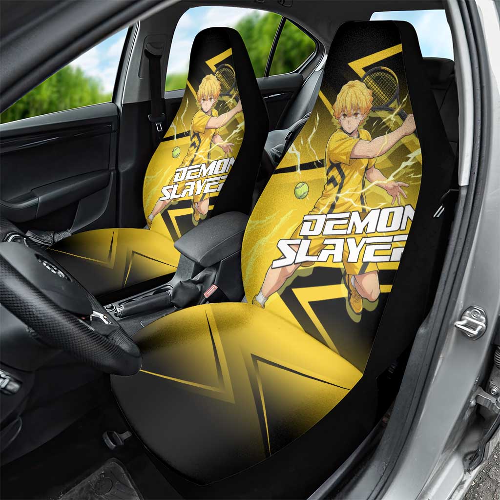 Zenitsu Agatsuma Thunder Smash Car Seat Cover Sporty Anime Mashup Style