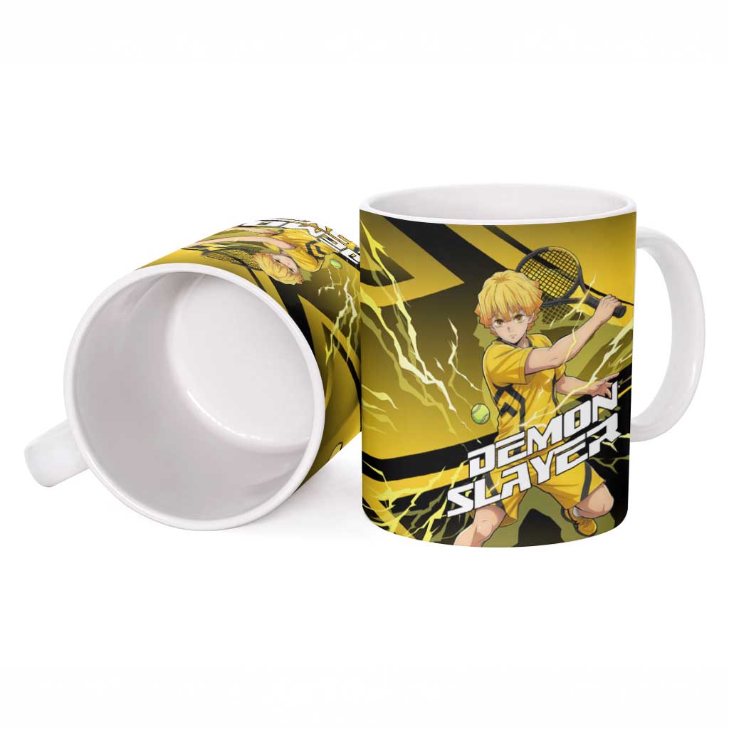 Zenitsu Agatsuma Thunder Smash Ceramic Mug Sporty Anime Mashup Style
