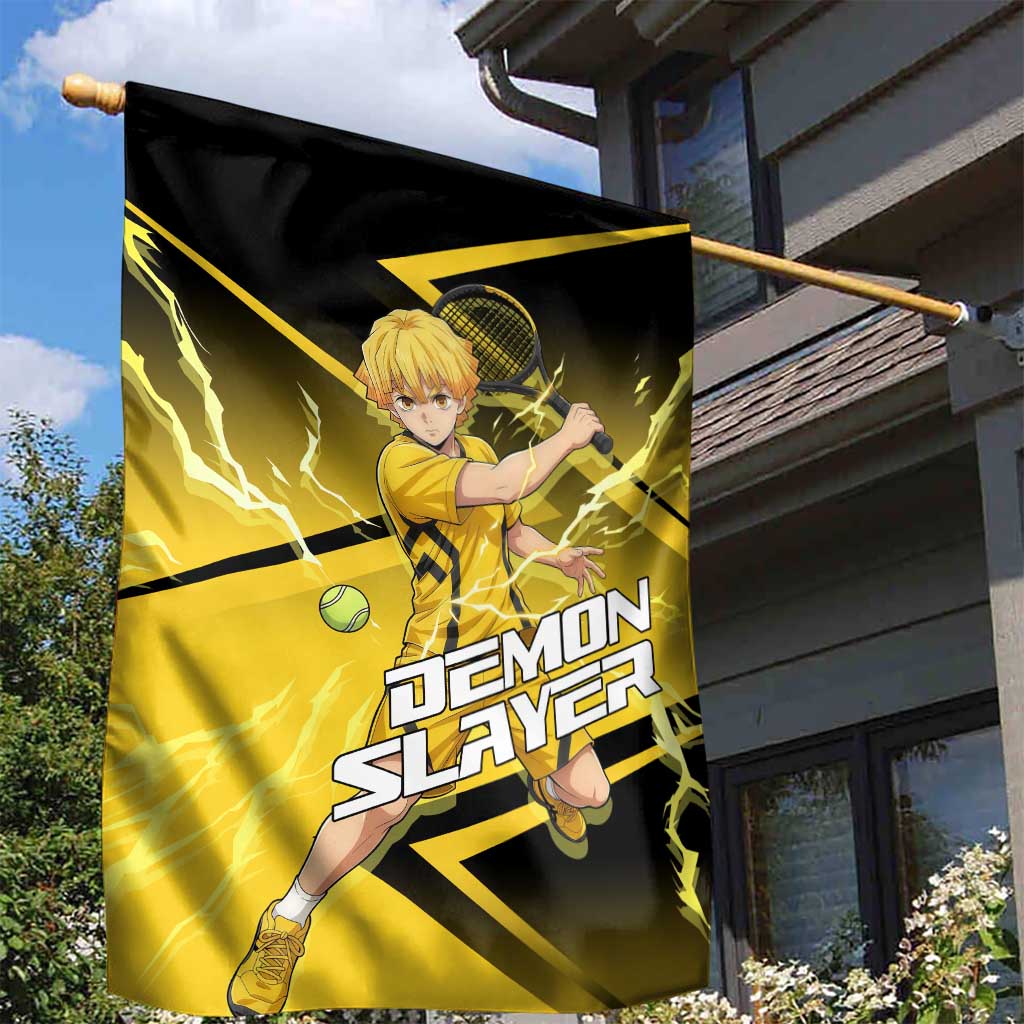 Zenitsu Agatsuma Thunder Smash Garden Flag Sporty Anime Mashup Style