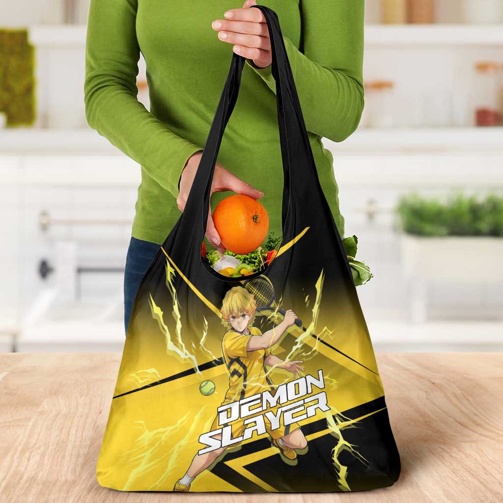 Zenitsu Agatsuma Thunder Smash Grocery Bag Sporty Anime Mashup Style
