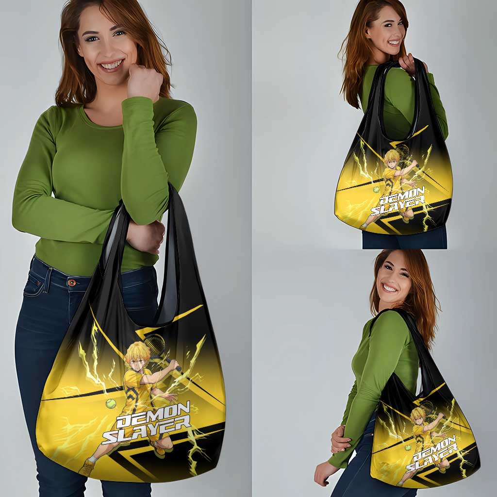 Zenitsu Agatsuma Thunder Smash Grocery Bag Sporty Anime Mashup Style