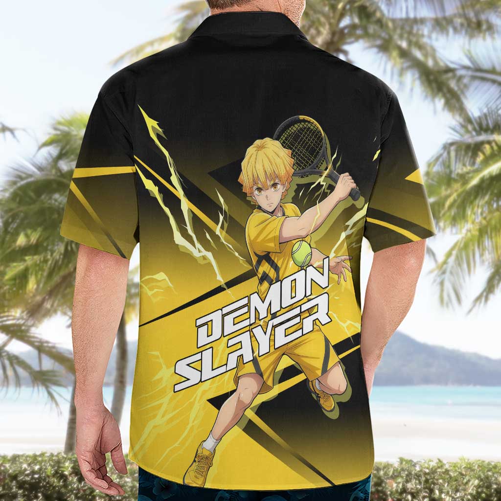 Zenitsu Agatsuma Thunder Smash Hawaiian Shirt Sporty Anime Mashup Style