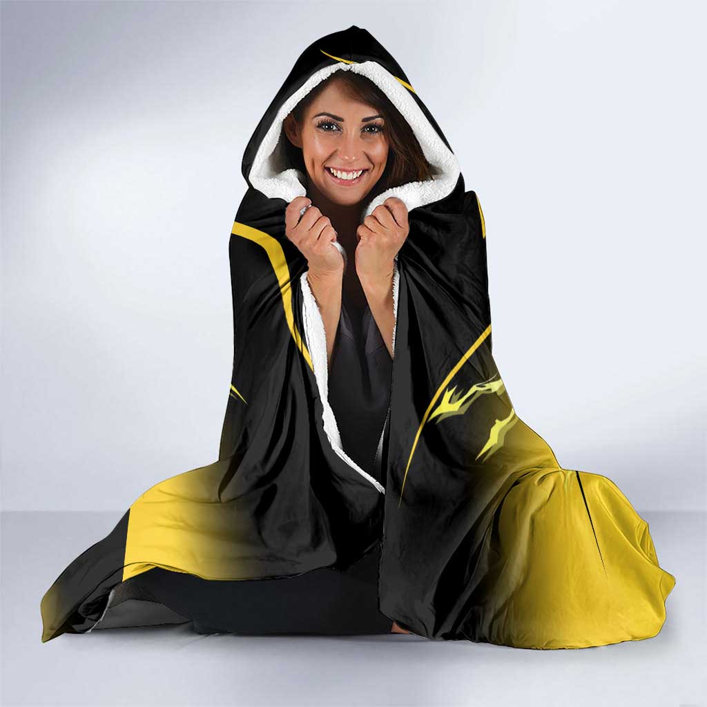 Zenitsu Agatsuma Thunder Smash Hooded Blanket Sporty Anime Mashup Style