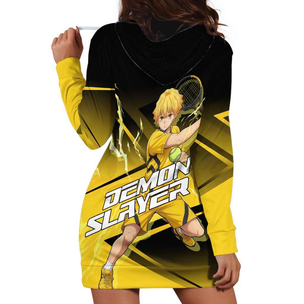 Zenitsu Agatsuma Thunder Smash Hoodie Dress Sporty Anime Mashup Style
