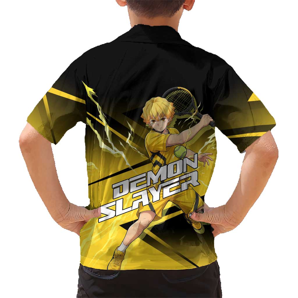 Zenitsu Agatsuma Thunder Smash Kid Hawaiian Shirt Sporty Anime Mashup Style