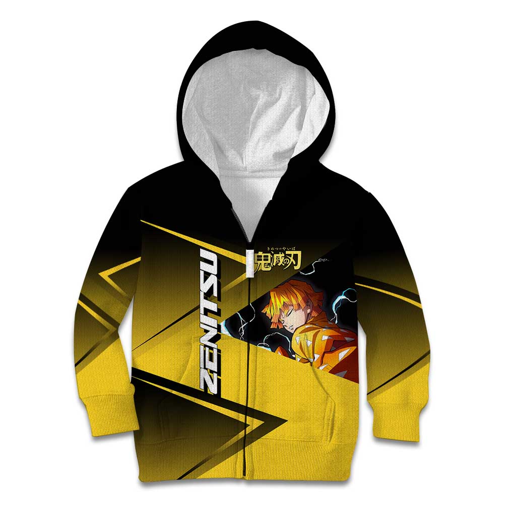 Zenitsu Agatsuma Thunder Smash Kid Hoodie Sporty Anime Mashup Style