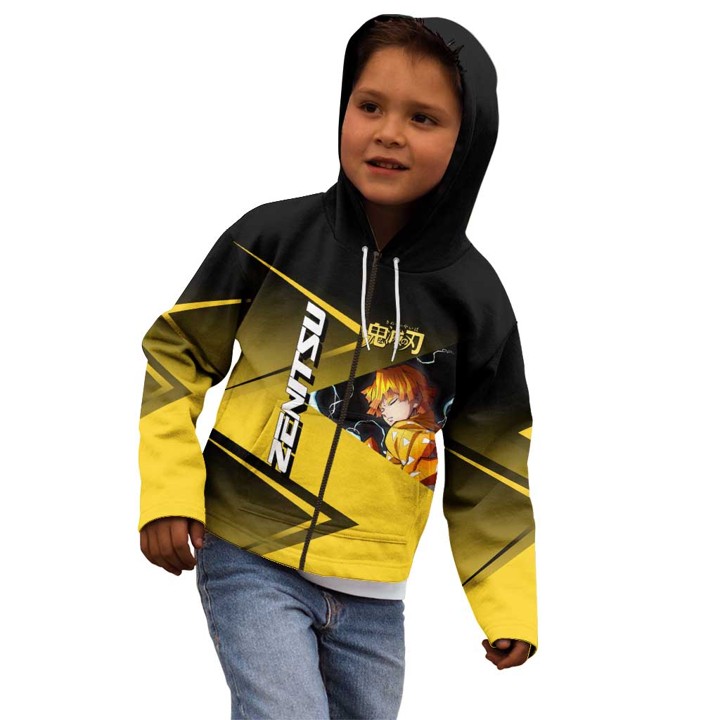 Zenitsu Agatsuma Thunder Smash Kid Hoodie Sporty Anime Mashup Style