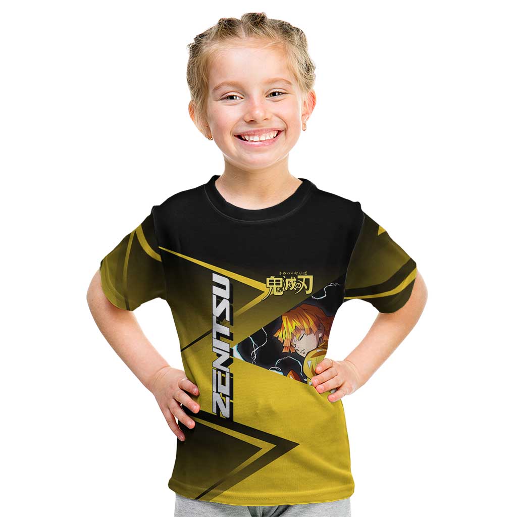 Zenitsu Agatsuma Thunder Smash Kid T Shirt Sporty Anime Mashup Style