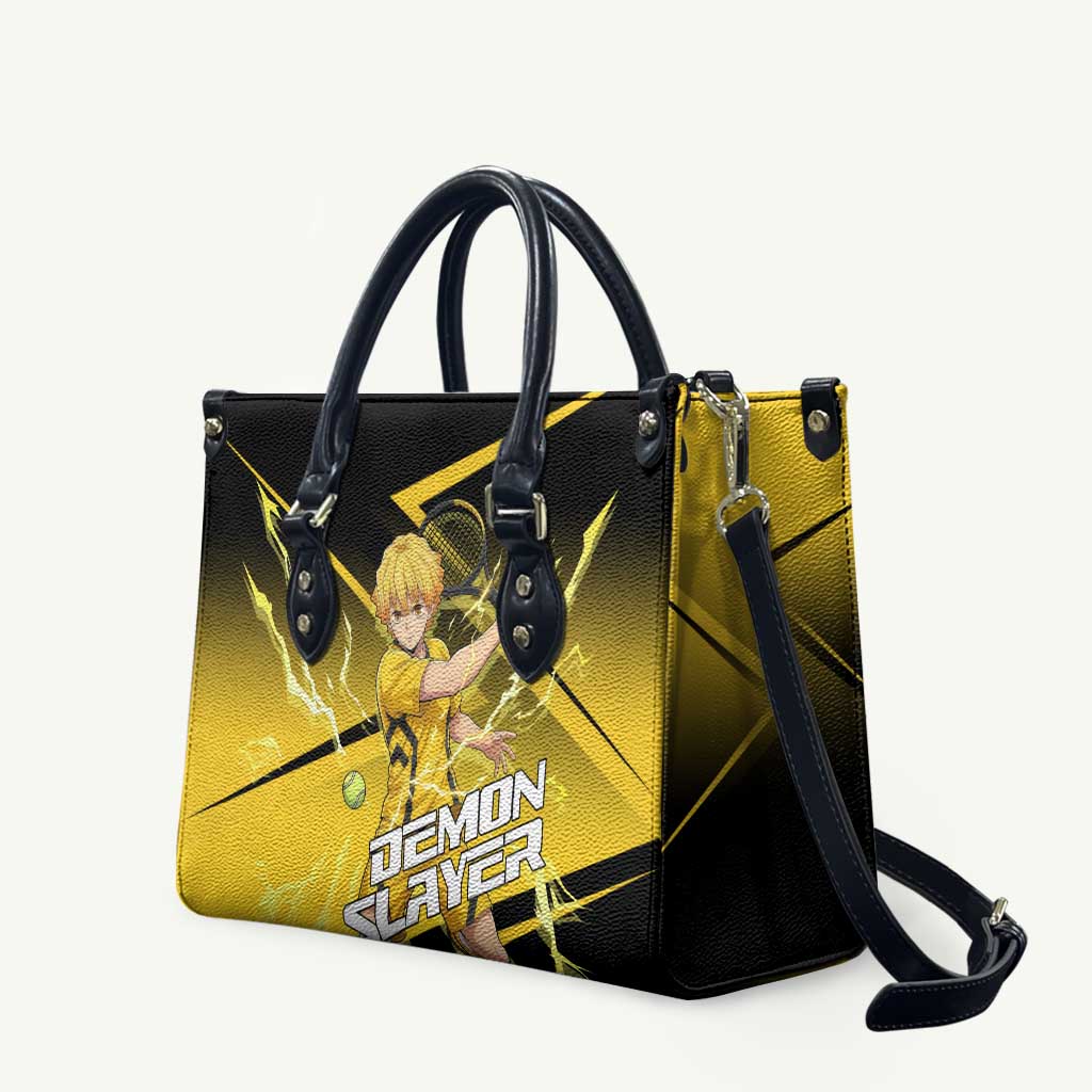 Zenitsu Agatsuma Thunder Smash Leather Bag Sporty Anime Mashup Style
